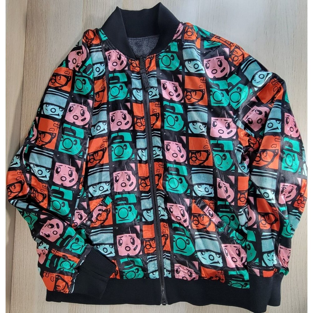 TrukFit Reversible Bomber Style Jacket Size L Colorful Full Zip Little Wayne